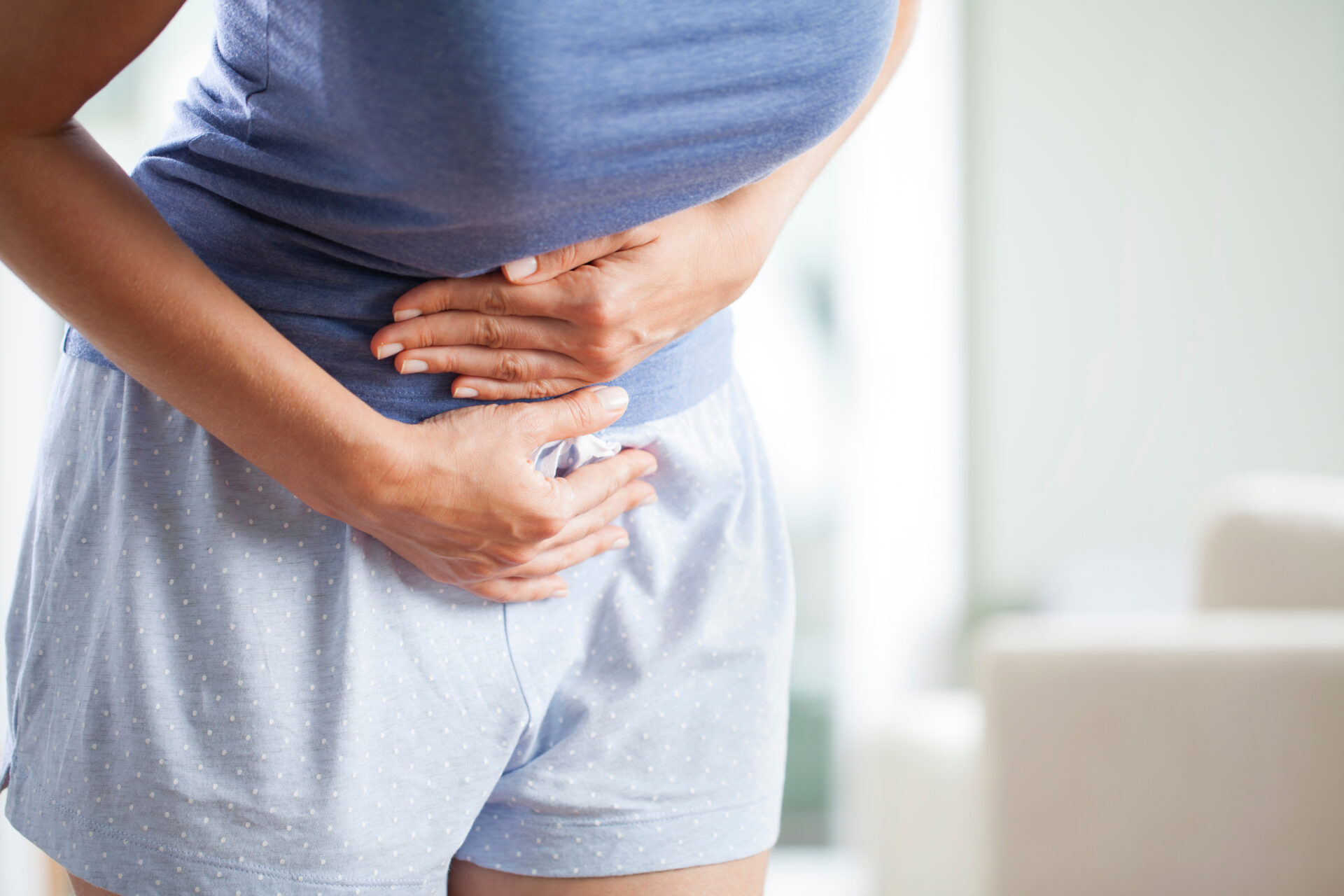 Woman with menstrual pain